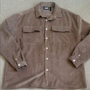 Reclaimed Vintage Brown Corduroy Button Down Shirt